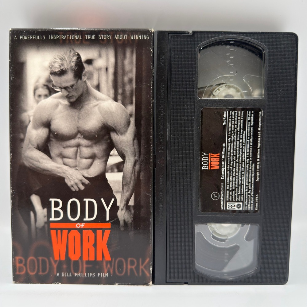 Body of Work Bill Phillips VHS 1998 Fitness Bodybuilding Documentary Movie Tape